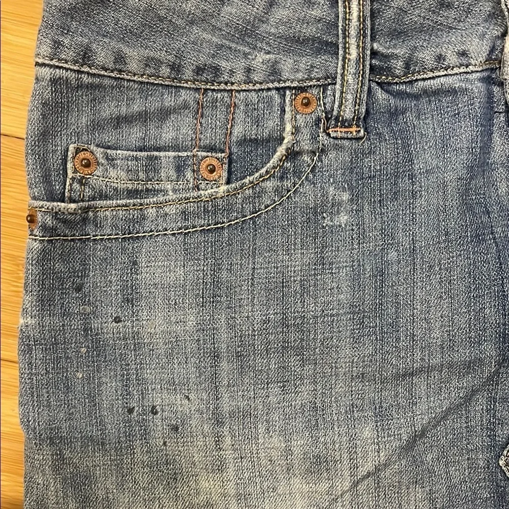 American Eagle Distressed Paint Splatter mini skirt